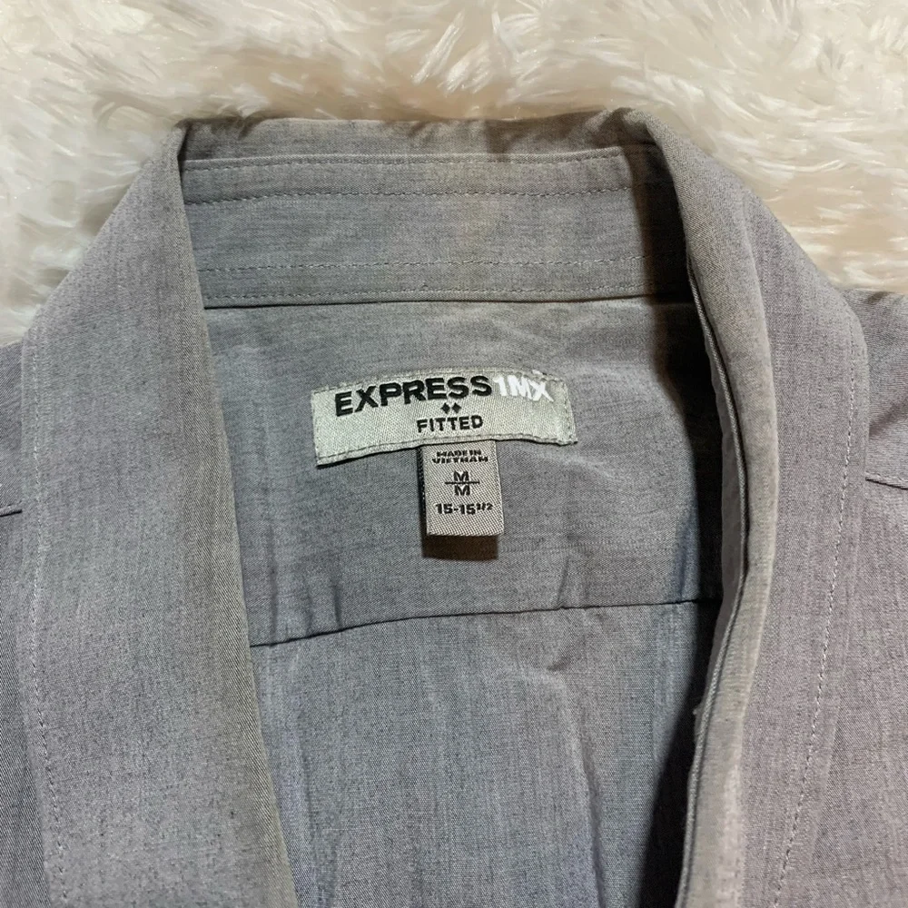 gray express button down - Picture 2 of 2